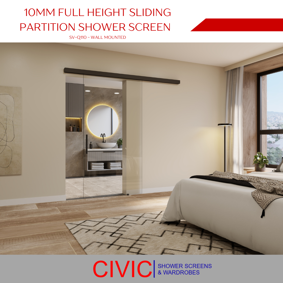 10mm Full Height Sliding Partition
