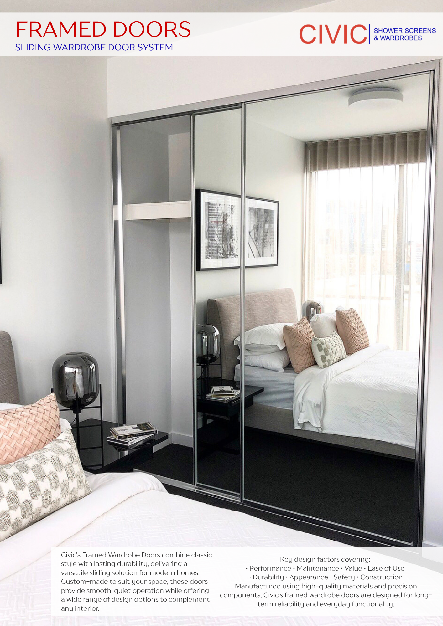  FRAMED: SLIDING WARDROBE DOORS BROCHURE