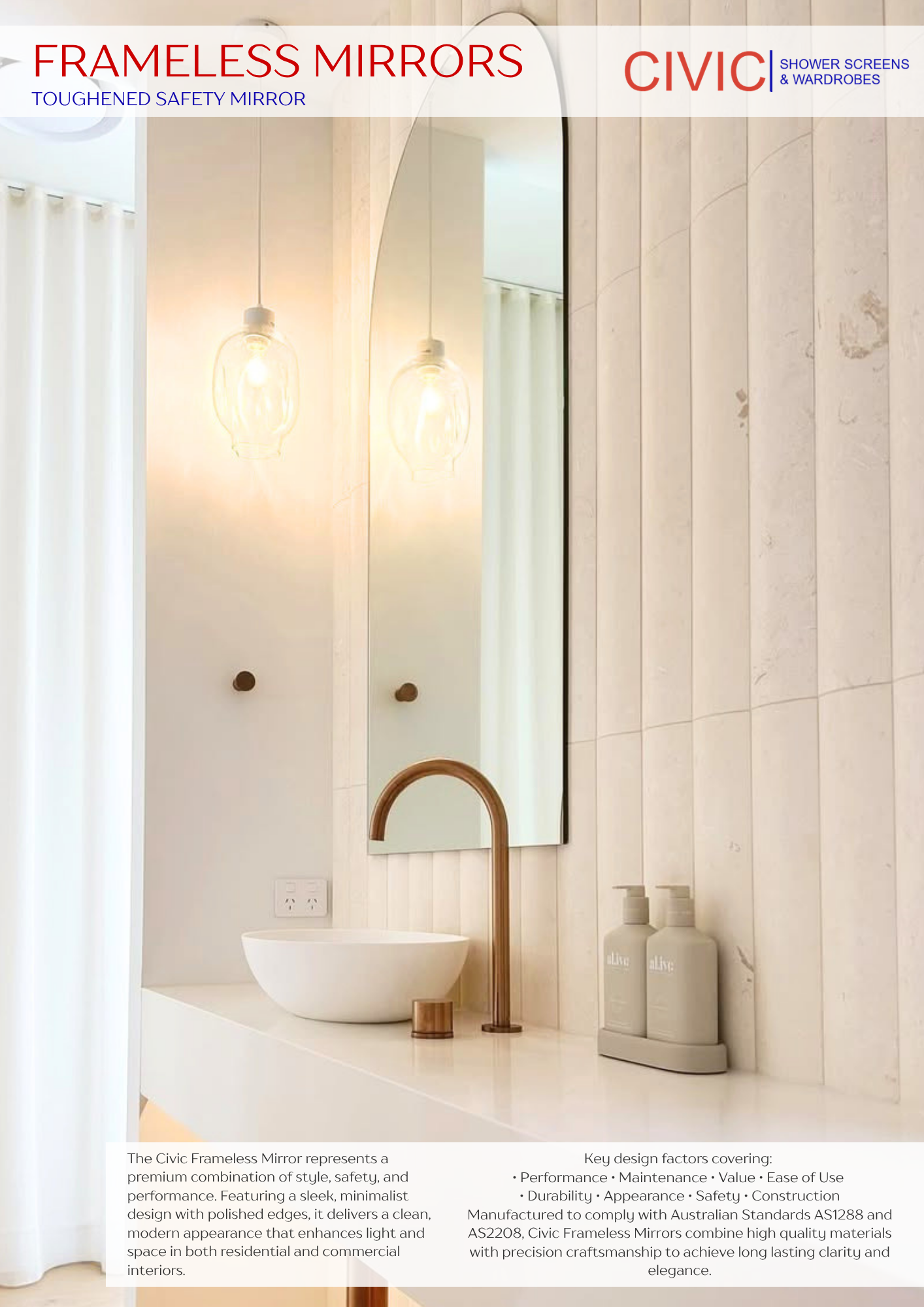  FRAMELESS MIRRORS BROCHURE