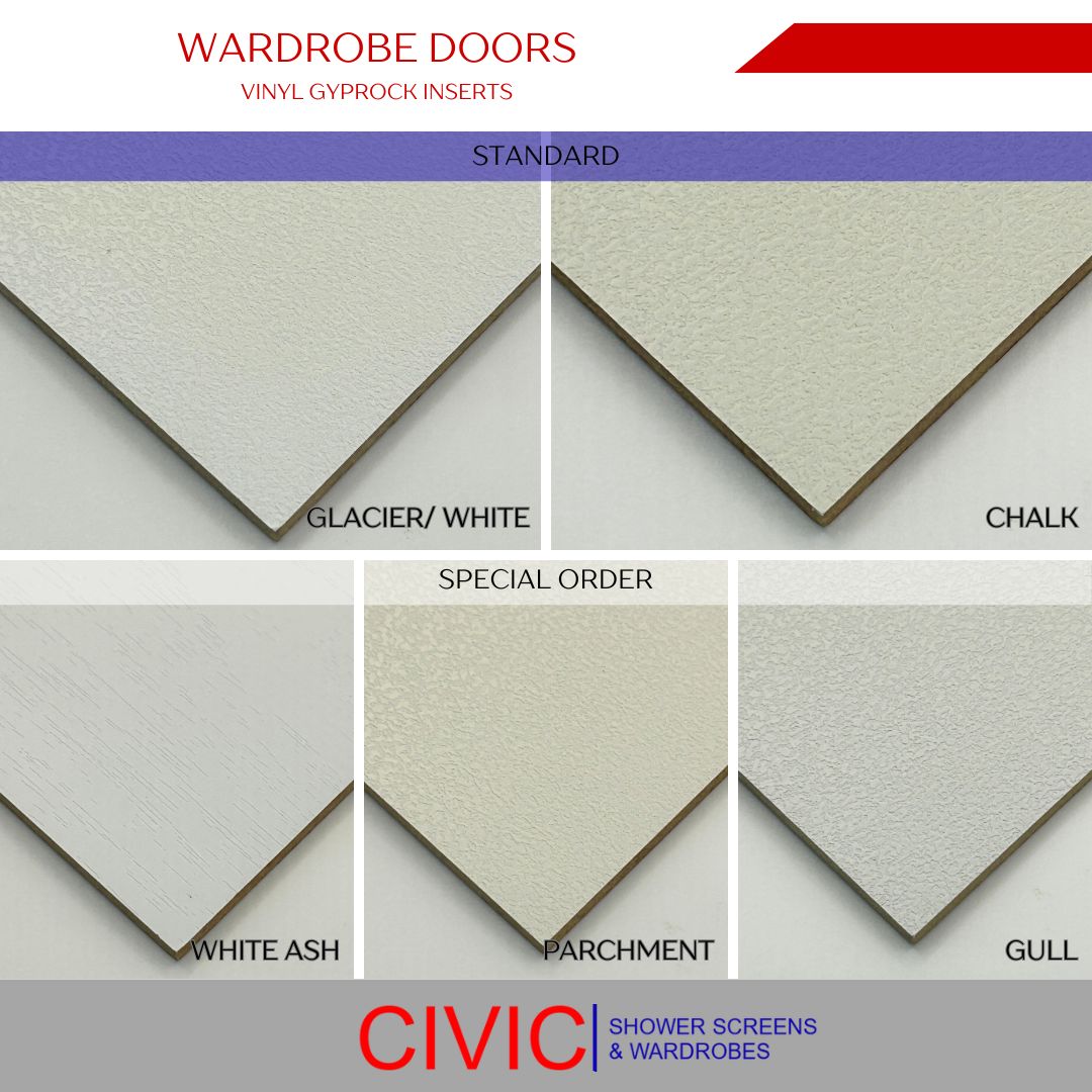 Wardrobe Doors Vinyl Gyprock Inserts