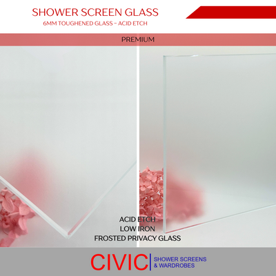 Shower Screen Glass-AcidEtch