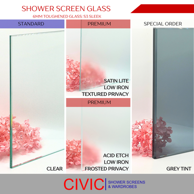 Shower Screen Glass 6mm S3Sleek
