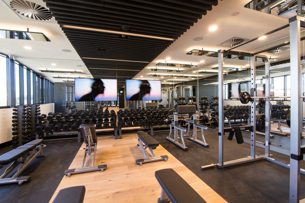 Frameless Mirrors for Gym Area