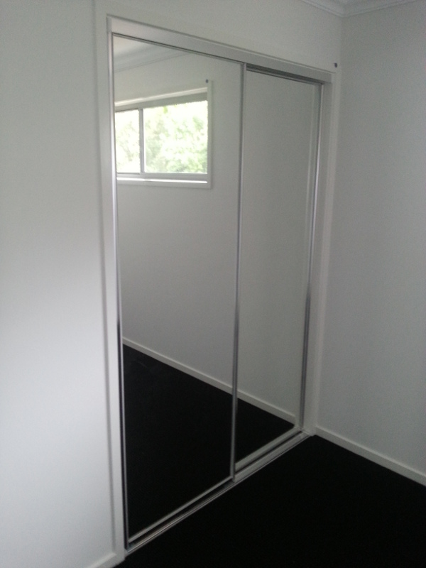 Framed Wardrobe door in white mirror