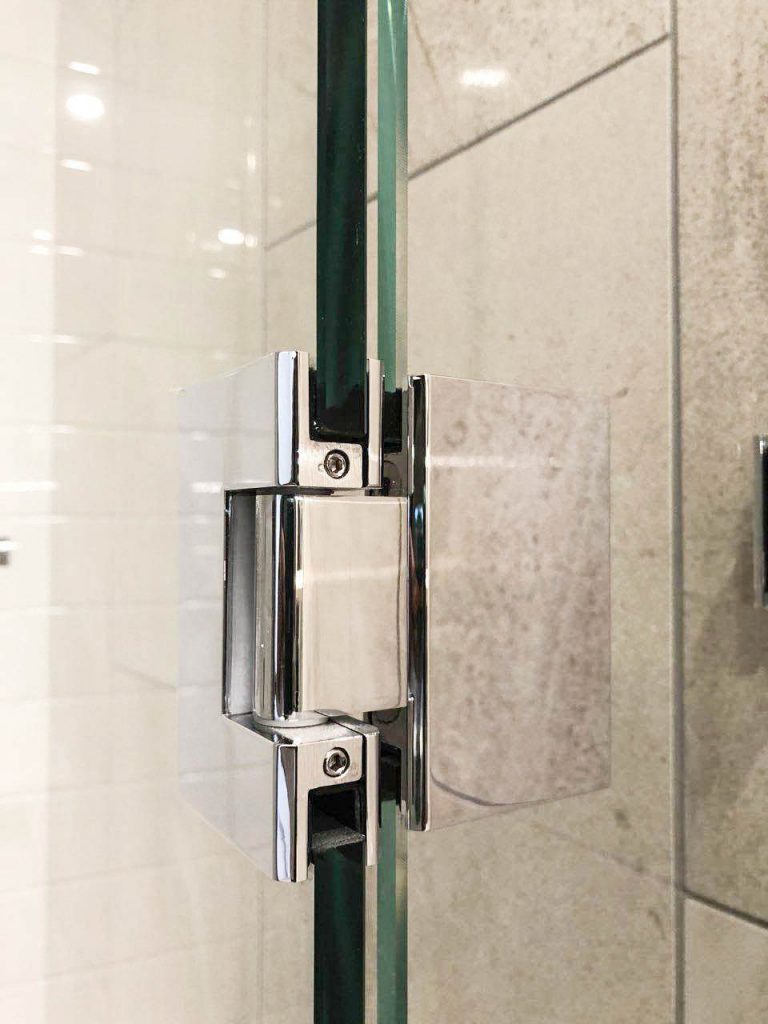 Polished Silver Hinge for Fix & Swing Shower Screen