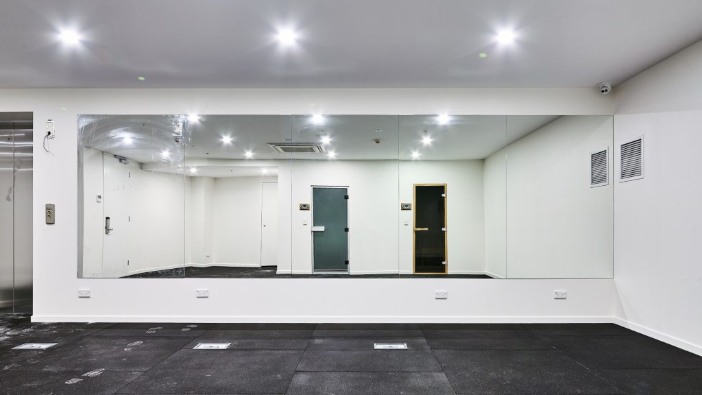 Frameless Mirrors which can be used in Gyms, Yoga Rooms, Foyers, and any other space you can think of