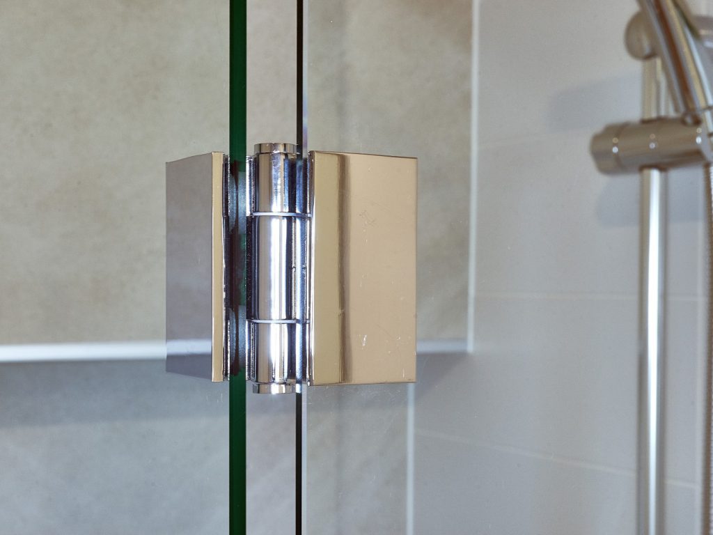 180 Degree Polished Silver Hinge for Fix & Swing Shower Screen